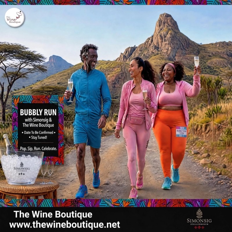 We’re thrilled to announce the SIMONSIG BUBBLY RUN with The Wine Boutique — a 5KM celebratory run/walk. No pressure, all pleasure. Walk, jog, dance — every body, every pace is welcome.